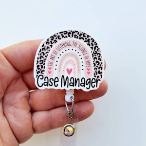 Case Manager Badge Reel | Badge Reel | Retractable Case Manager Rainbow Badge Reel