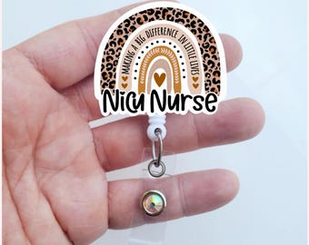 Nicu Nurse Badge | Nicu Nurse Rainbow Badge | Nicu Nurse Gift | Nicu Badge Reel | Nicu Worker | Nicu gift