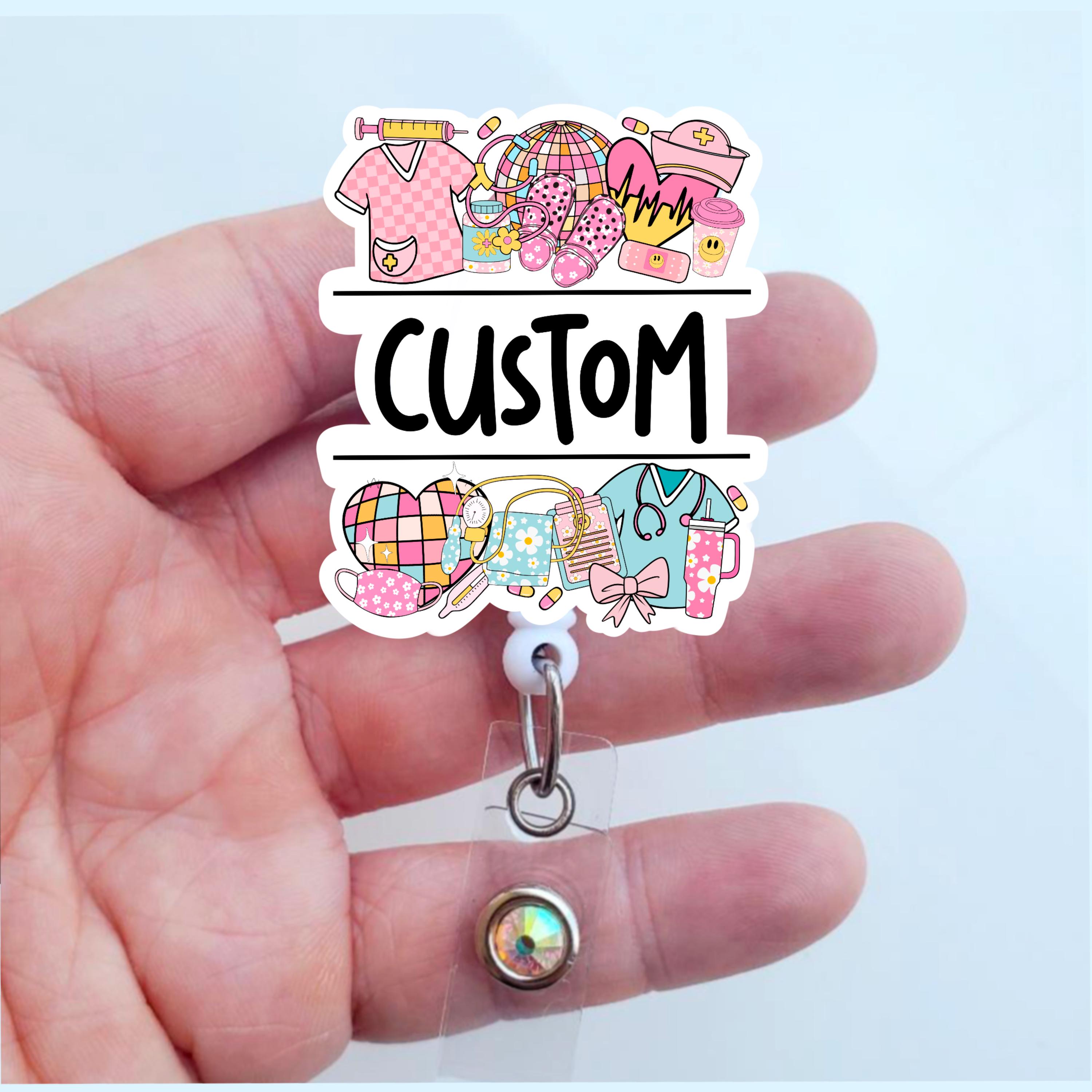Custom Name Badge Reel | Personalized Badge Reel | Custom Nurse Badge Reel | Badge ID Holder