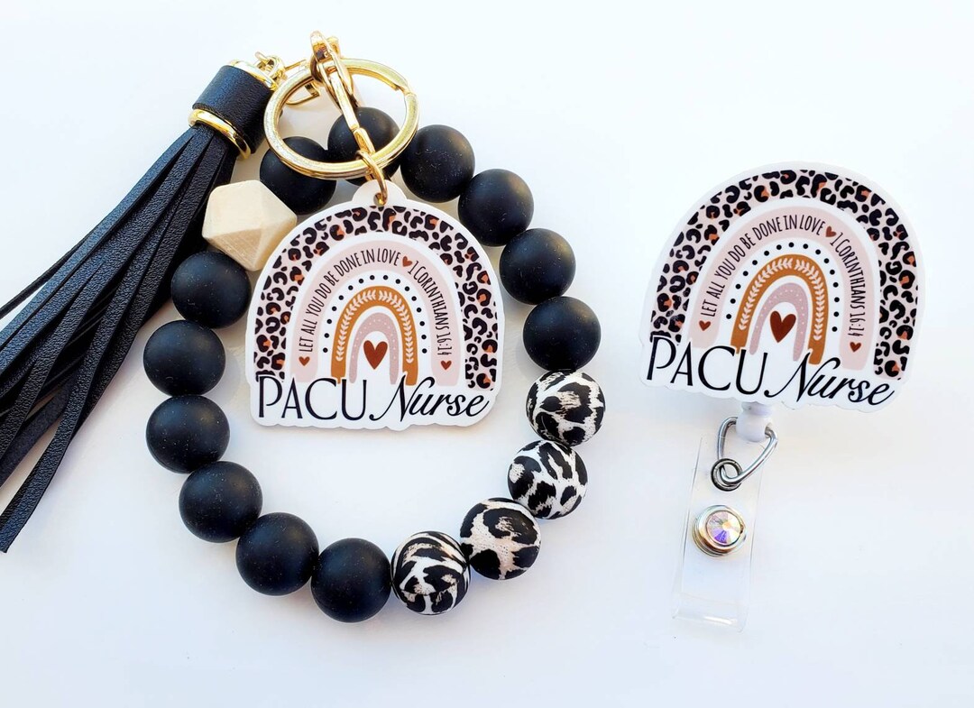 Pacu Nurse Badge Reel Pacu Nurse Wristlet Pacu Nurse Gift Set Pacu RN