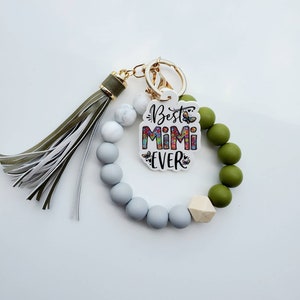 Best Mimi Ever Keychain | Mimi Wristlet | Gift For Mimi | Cute Mimi Keychain Holder | Git For Grandma