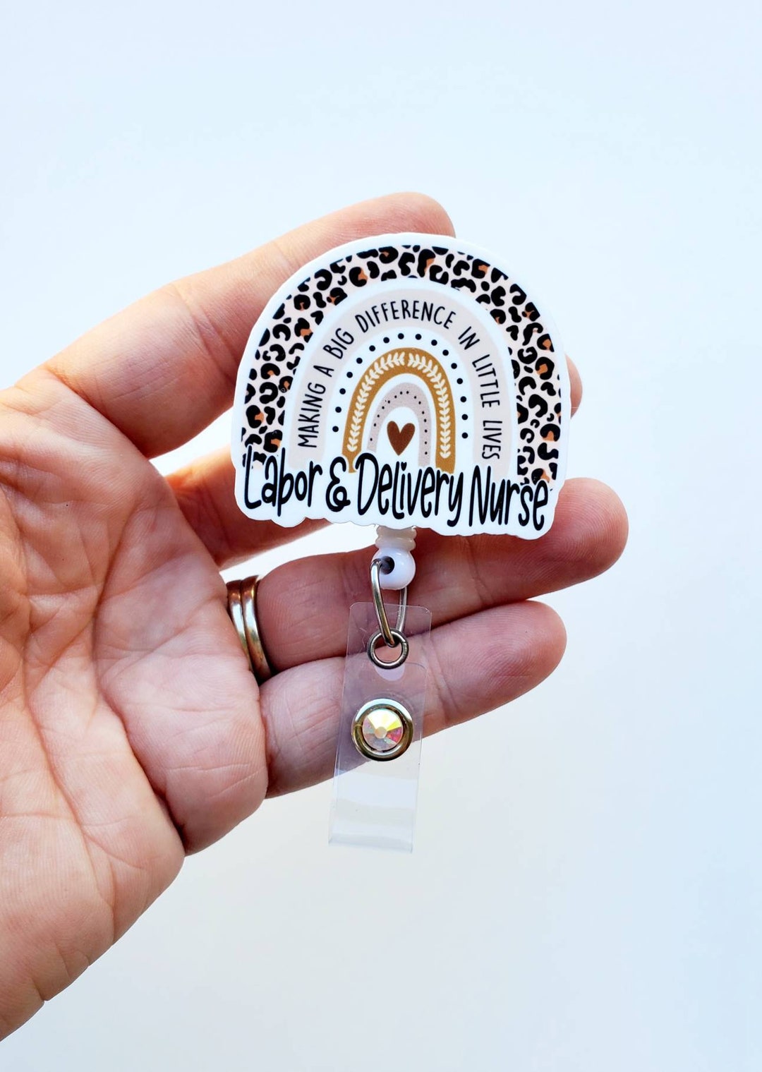 Labor and Delivery Nurse Badge Reel Brown Retractable - Etsy