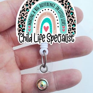 Child Life Specialist Badge Reel | Rainbow Child Life Specialist Badge | Cute CLS Badge | Retractable  Badge | Making a Difference in Little