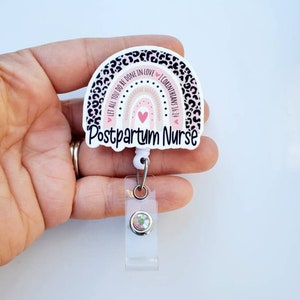 Postpartum Nurse Badge Reel | Rainbow Badge Reel | Postpartum Nurse Lanyard | Postpartum Nurse Gift