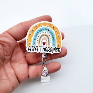 ABA Therapist Badge Reel | Applied Behavior Analysis Therapist Badge Reel | ABA Therapist Gift Behavior Tech Gift | Behavioral Therapist