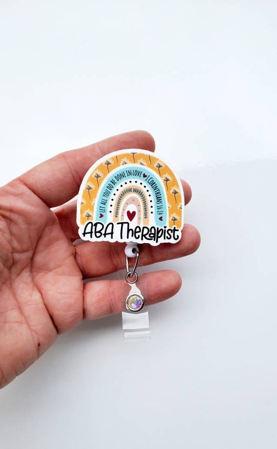 ABA Therapist Badge Reel Applied Behavior Analysis Therapist Badge Reel ABA  Therapist Gift 