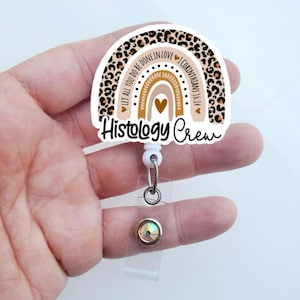 Histology  Badge Reel | Retractable Doula Badge | Gift For A Histotechnician  |  Histology badge ID Holder | Histology Appreciation Gift |