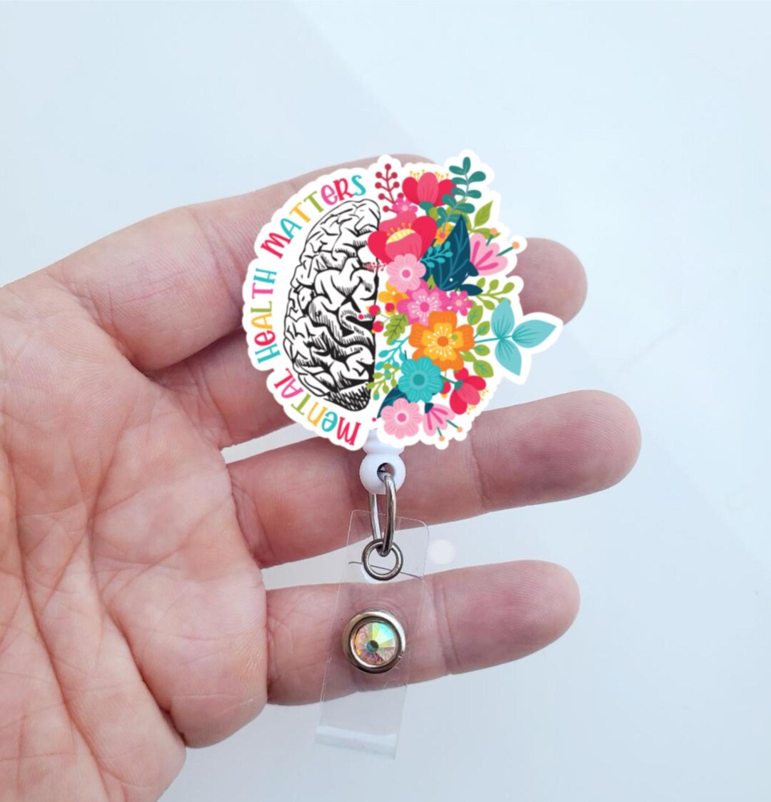 Mental Health Matters Retractable Badge Reel With ID Clip