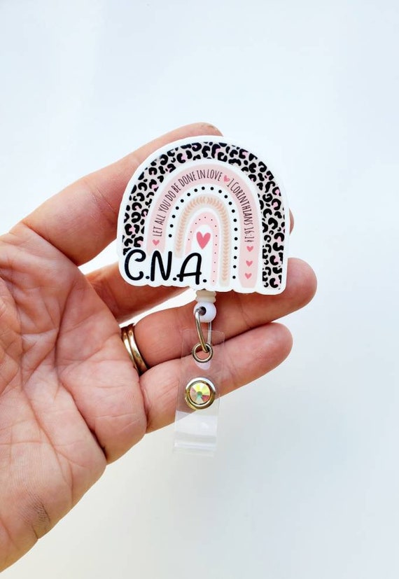 CNA Badge Reel Cna Rainbow Cna Reel Gift Cna Badge Cna Cute Stuff Cna  Adorable Gift Cna Stuff Cna Gift CNA Rainbow Badge 