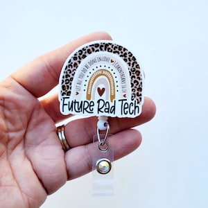 Future Rad  Tech Badge Reel | Fuure Rad Tech Badge Reel | Retractable Rad Tech Rainbow Badge Reel | Rad tech student gift