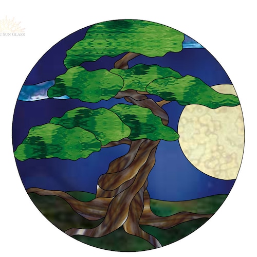 Tree Stained Glass Pattern PDF Digital File - Etsy