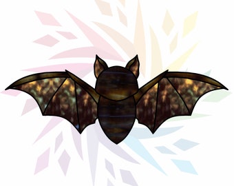 Stained Glass Bat Pattern - Bat Suncatcher Template