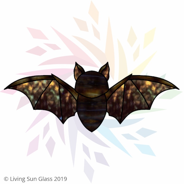 Stained Glass Bat Pattern - Bat Suncatcher Template