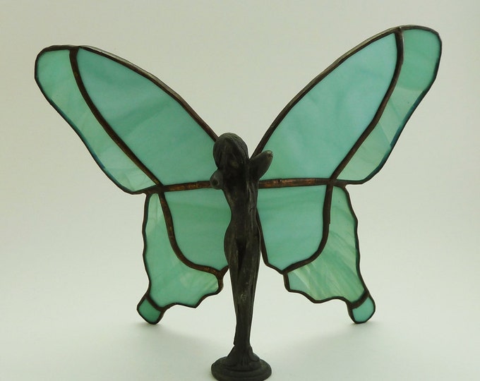 Fairy Figurine Stained Glass Statue Fairy Statue Etsy