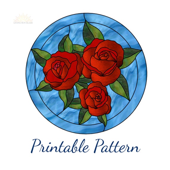 rose stained glass design