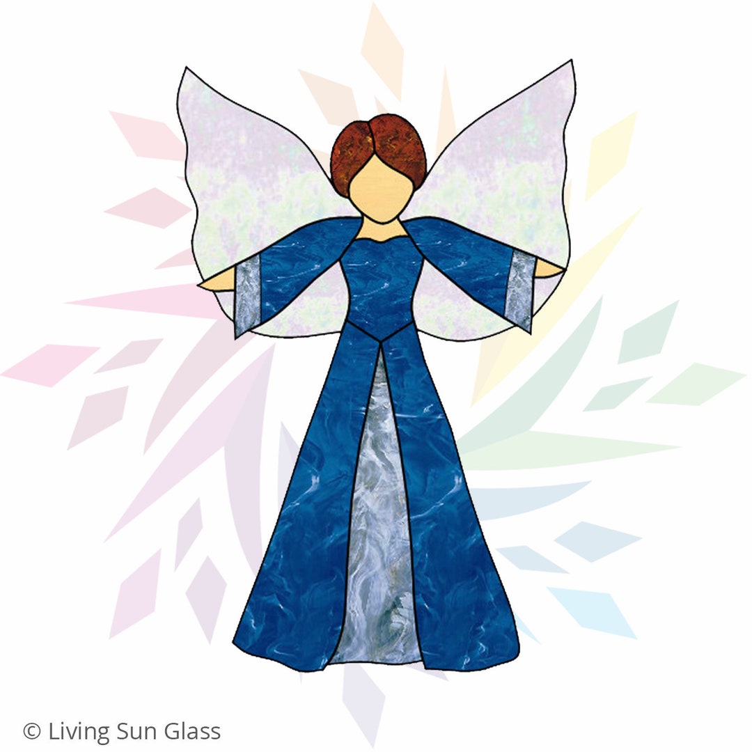 Stained Glass Angel Pattern Easy Stained Glass Angel Design Etsy Canada