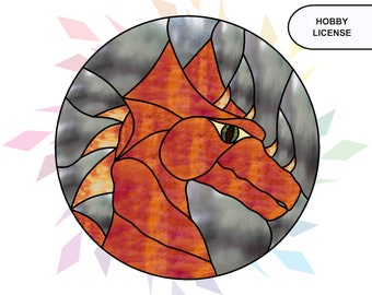 Stained Glass Dragon Pattern