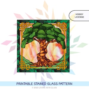 Tree of Life Stained Glass Pattern
