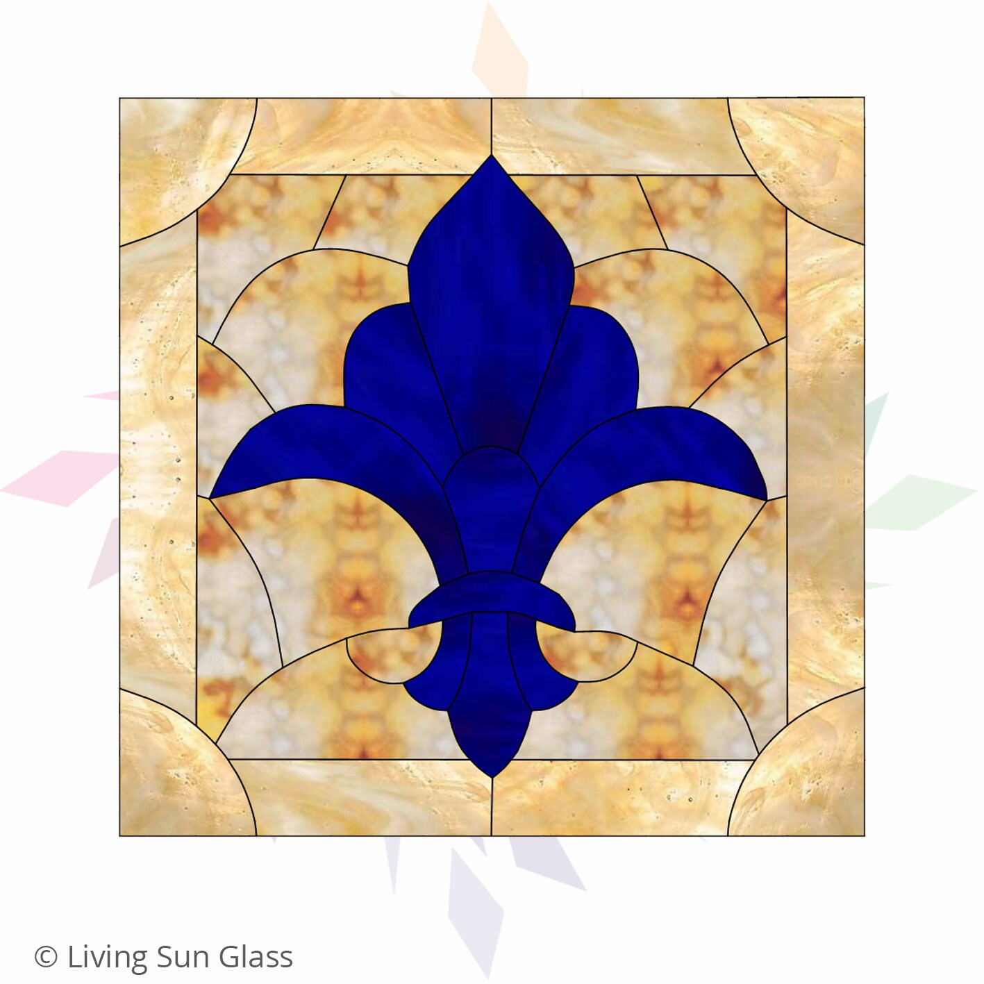 Fleur De Lis Stained Glass Pattern Etsy