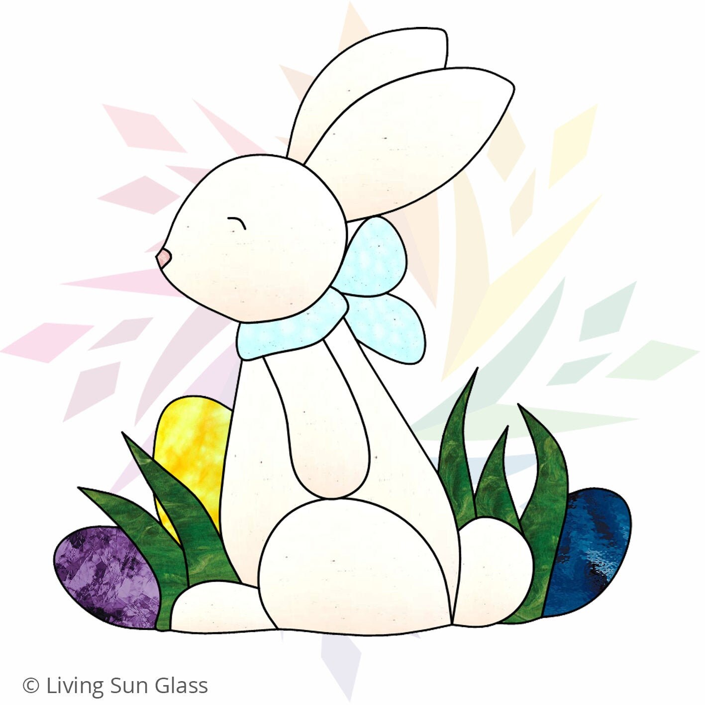 Easter Bunny Stained Glass Pattern - Etsy