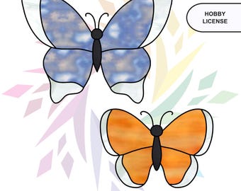 Butterfly Stained Glass Pattern PDF | Easy Suncatcher Template | DIY Glass Art | Beginner Stained Glass | Digital Download