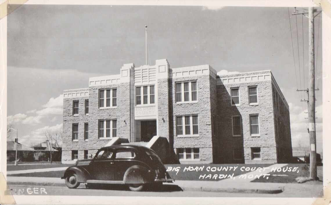 2 1940s Real Photo Postcards Hardin Montana High School & Etsy