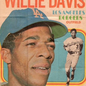 Willie Davis Los Angeles Dodgers Custom Baseball Card 1960 