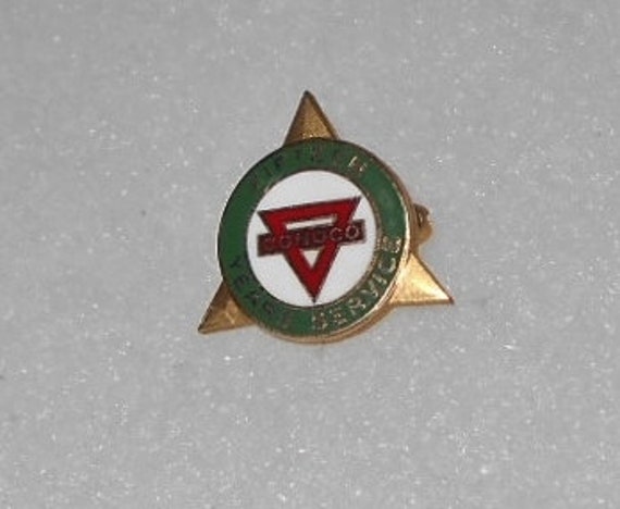 CONOCO Gas//Oil Co Sterling Silver employee service safety award tie//lapel pin