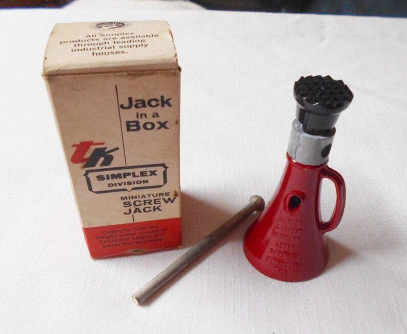 Vintage Simplex Jack In A Box Miniature Screw Jack Etsy