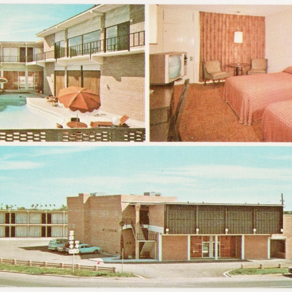 Quality Inn Motel   McAllen Texas   Vintage Color Postcard  Multiview