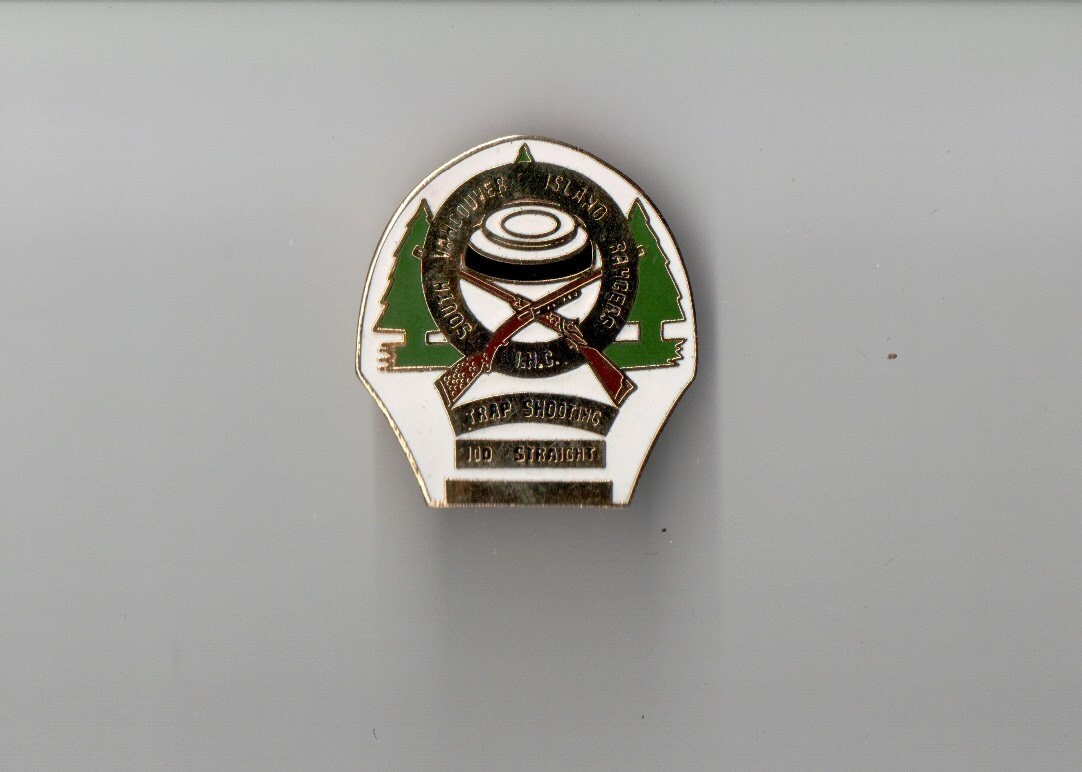 Trap Shooting Club Pin 100 Straight South Vancouver Island Etsy