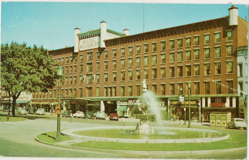 Hotel Woodruff Watertown New York Vintage Color Postcard Etsy