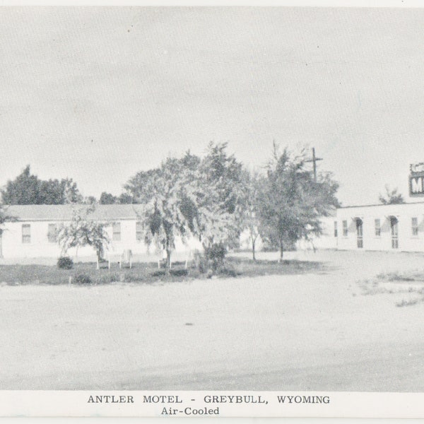 Antler Motel - Greybull Wyoming -  Photo Postcard
