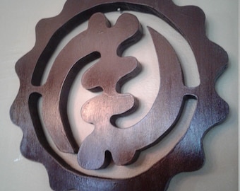 God is King.   Nyame Ye Ohene   Adinkra Wall Art