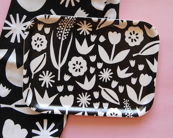 June Flower Birch Tray