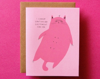 Indifferent Kitty - Congrats Greeting Card