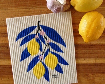 Lemon Branch Sponge Cloth