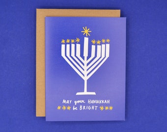 Menorah - Hanukkah Greeting Card