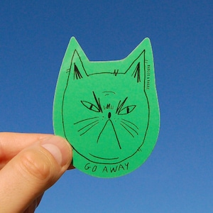Snitty Kitty "Go Away" Sticker