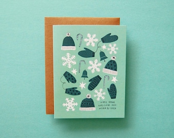 Mittens & Gloves - Greeting Card