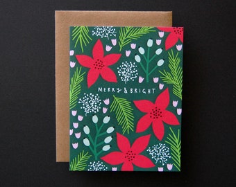 Poinsettias - Holiday Greeting Card