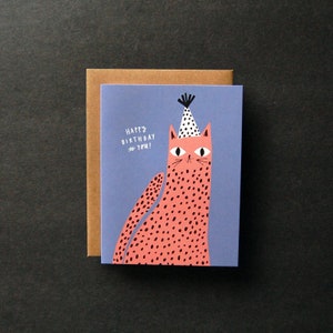 Chat tacheté - Carte d'anniversaire