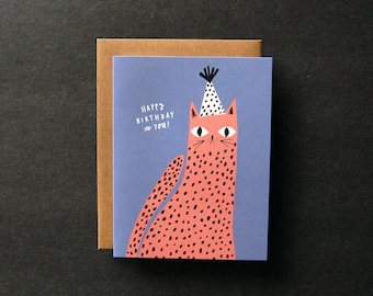 Spotted Cat - Birthday Card