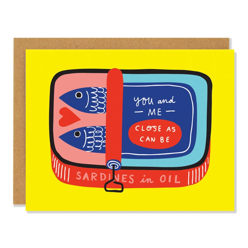 Sardines Love & Friendship Card Etsy