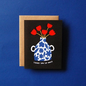 Thank You Vase - Greeting Card