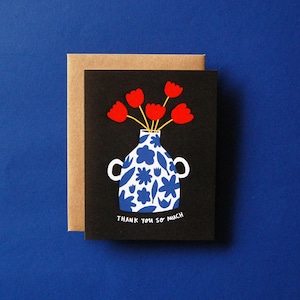 Thank You Vase - Greeting Card