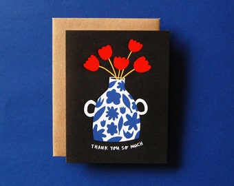 Thank You Vase - Greeting Card