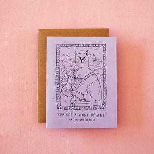 Oeuvre d'art - Carte amour et amitié Snitty Kitty