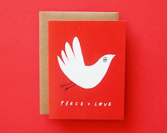 Peace + Love - Holiday Greeting Card