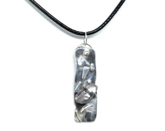 Meteorite Sterling Silver Pendant Necklace